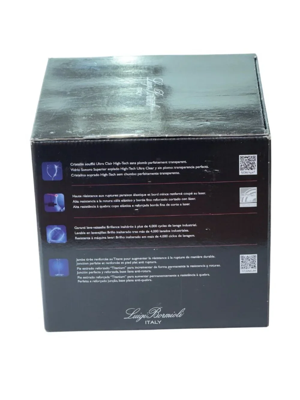 Luigi Bormioli Bach Gin Glasses Set Of 3 - 20.4oz Titanium Reinforced Crystal